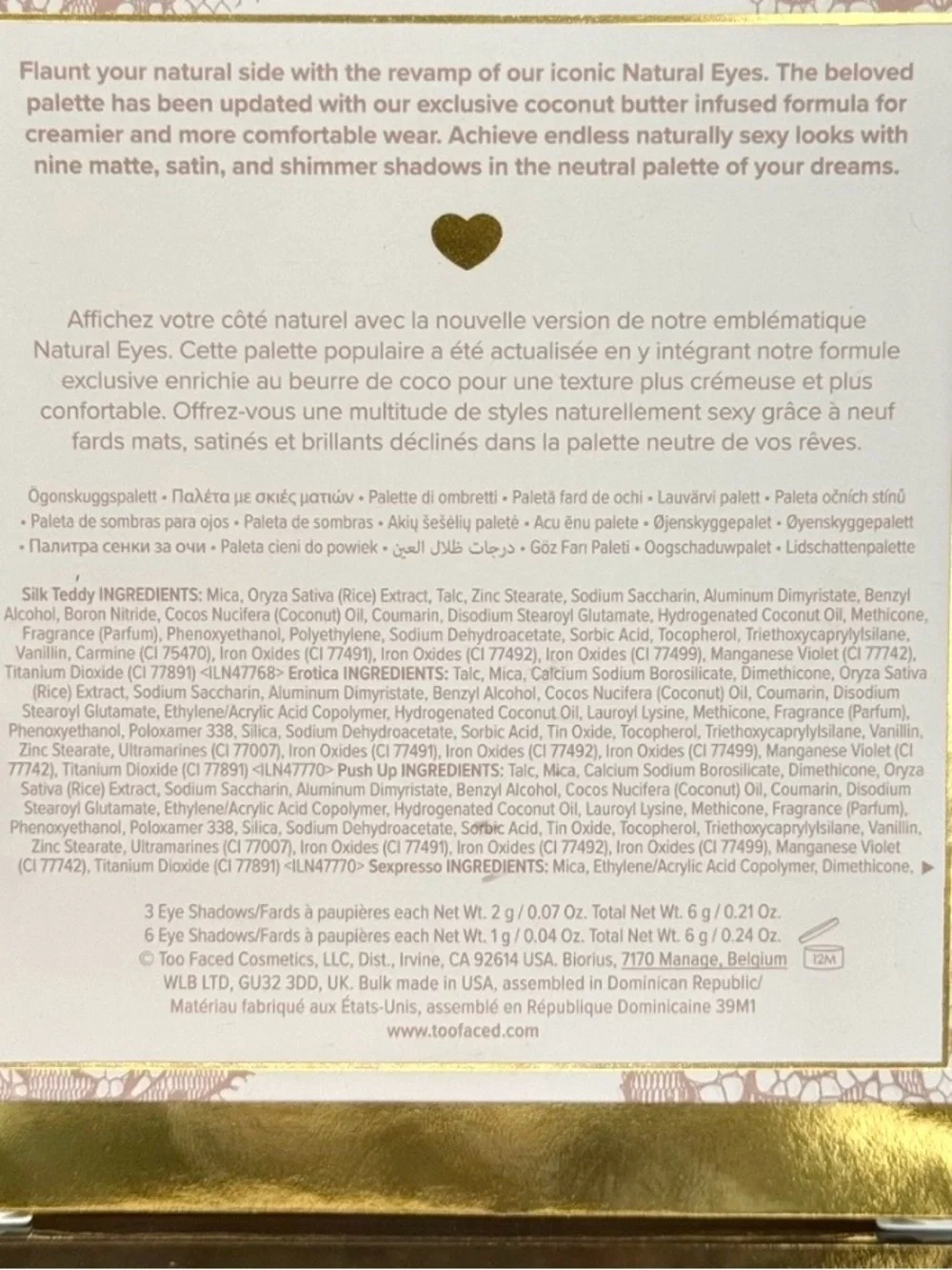 🆕 Too Faced Natural Eyes Neutral Eyeshadow Palette BNIB Discontinued - Picture 9 of 13
